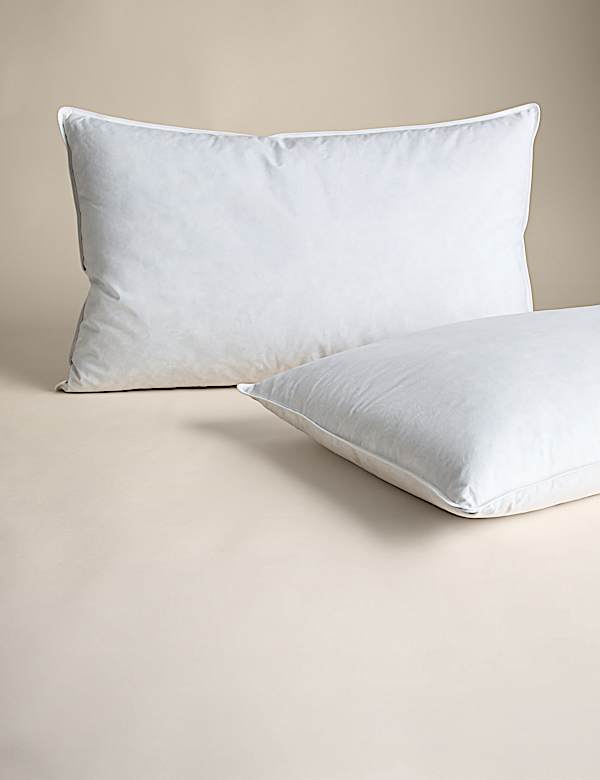 2pk Goose Feather & Down Medium Pillows - US