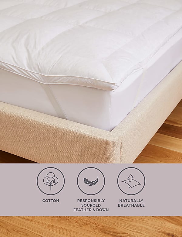 Surmatelas garni de duvet et de plumes d’oie - BE