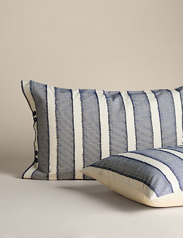 Pure Cotton Tufted Stripe Bedding Set - RO