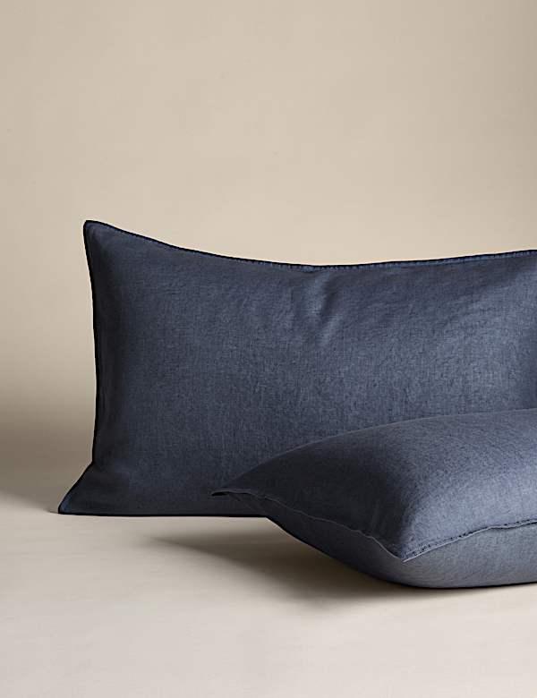 2pk Pure Linen Standard Pillowcases - VN