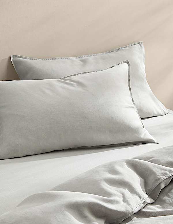 2pk Pure Linen Standard Pillowcases - SE