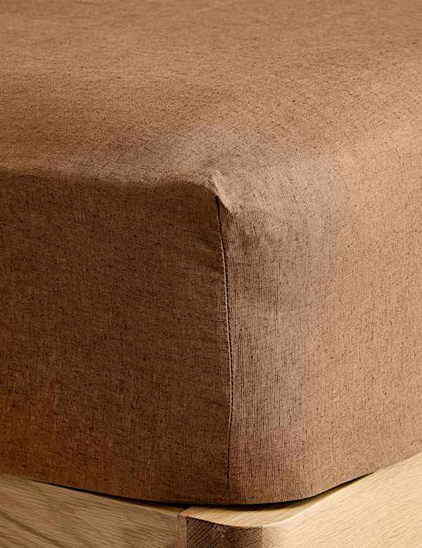 Pure Linen Extra Deep Fitted Sheet - CN