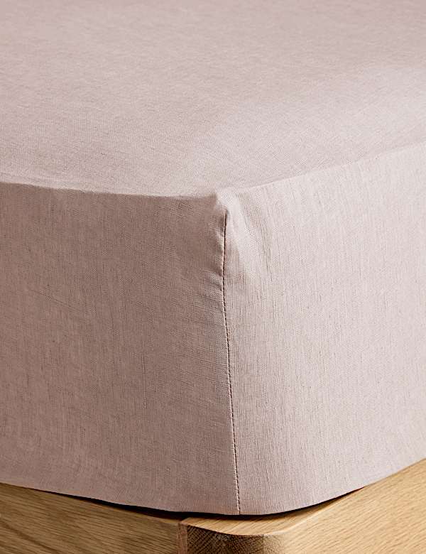 Nap&iacute;nac&iacute; prostěradlo na vy&scaron;&scaron;&iacute; matraci z čist&eacute;ho lnu - CZ