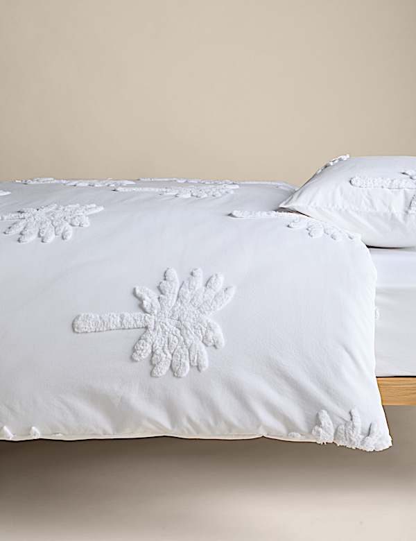 Pure Cotton Tufted Palm Bedding Set - BG