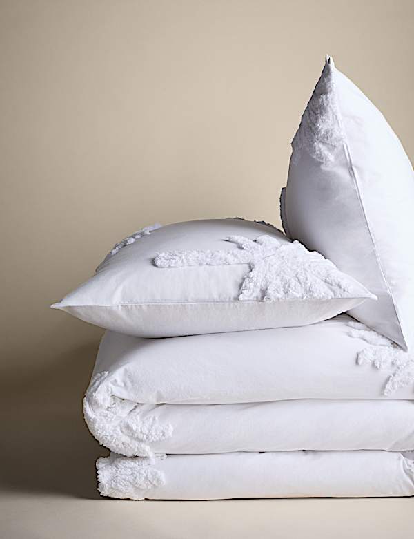 Pure Cotton Tufted Palm Bedding Set - BG