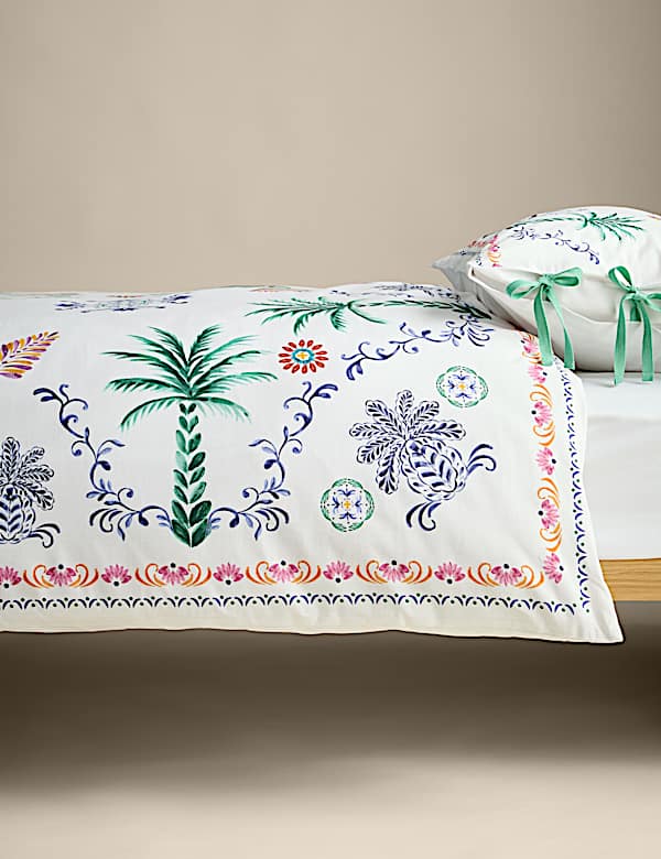 Pure Cotton Boho Paradise Tropical Bedding Set - HU