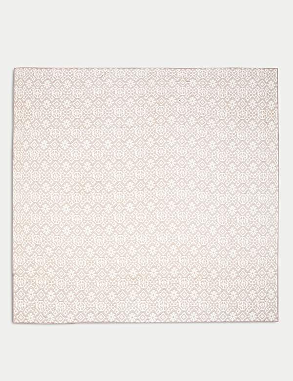 Pure Cotton Ikat Geometric Bedspread - HU