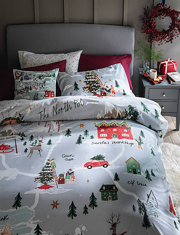 Cotton Blend North Pole Bedding Set - US