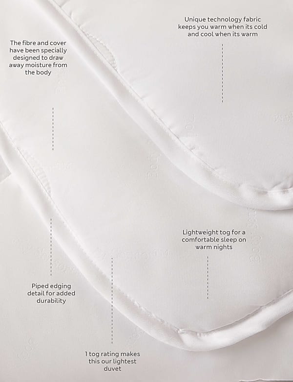 Body Temperature Control 1 Tog Duvet