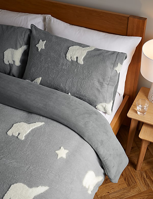 Polar fleece duvet cover on sale