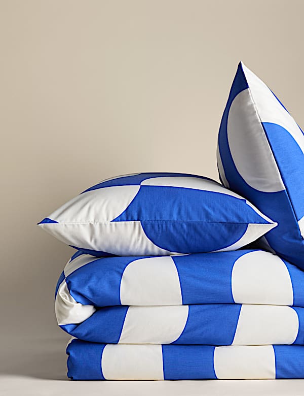 Cotton Blend Sliced Spot Geometric Bedding Set - CA