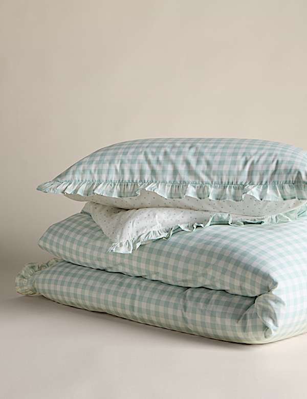 Pure Cotton Gingham Bedding Set - LV