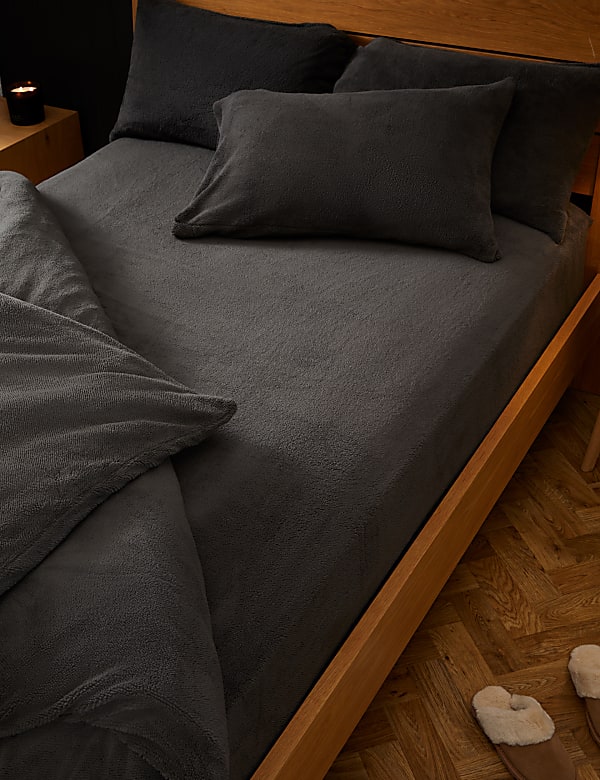Teddy Fleece Deep Fitted Sheet - GR