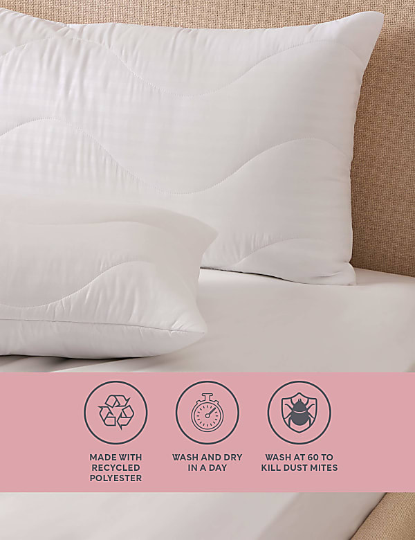 2pk Supremely Washable Pillow Protectors - HU