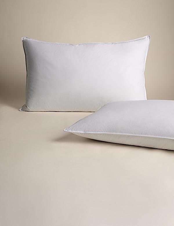 Pack de 2 almohadas firmes de plum&oacute;n y plumaje de pato - US