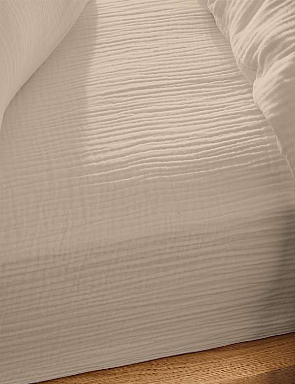 Pure Cotton Muslin Deep Fitted Sheet - TW