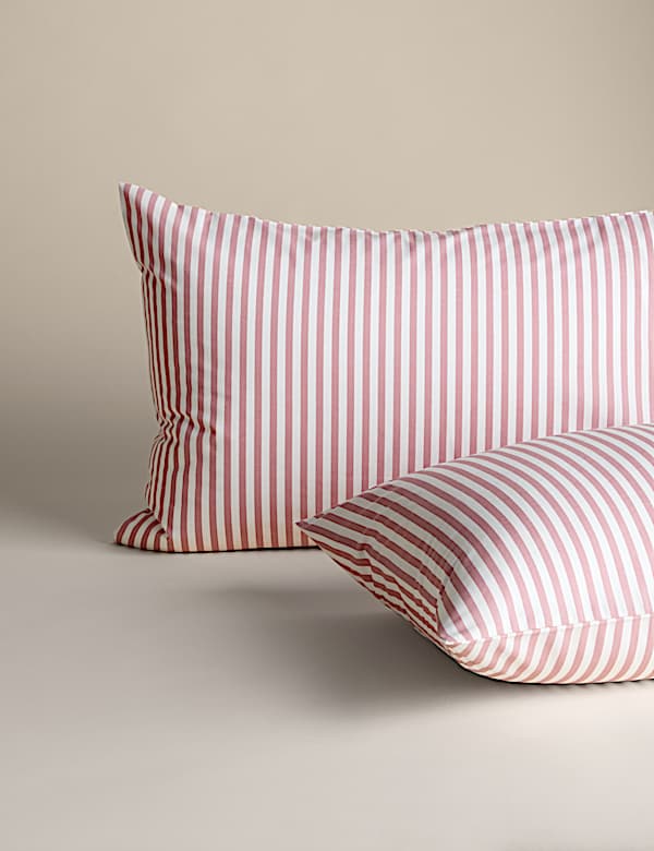 Cotton Blend Striped Bedding Set - ID