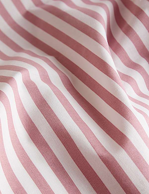 Cotton Blend Striped Bedding Set - ID