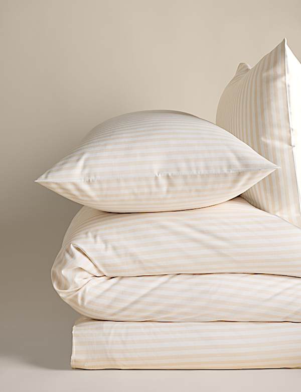 Cotton Blend Striped Bedding Set - FI