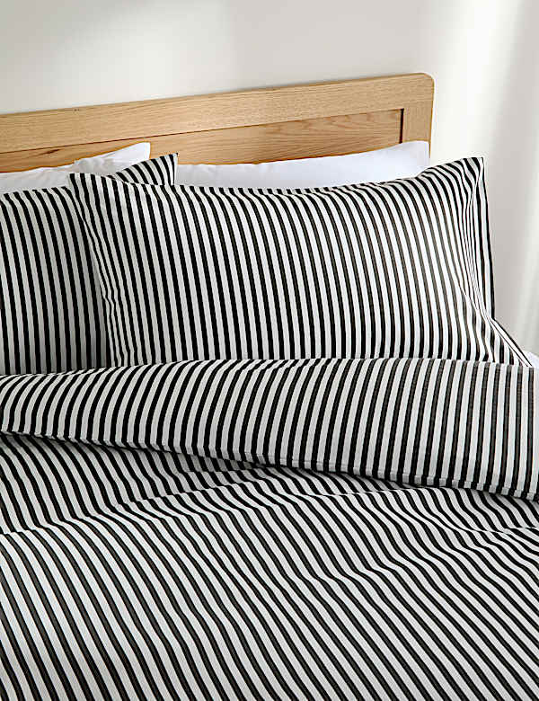 Cotton Blend Striped Bedding Set - CZ