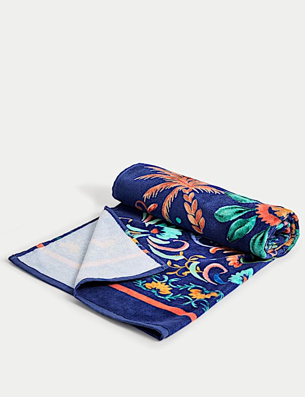 Pure Cotton Monkey Print Beach Towel - GR