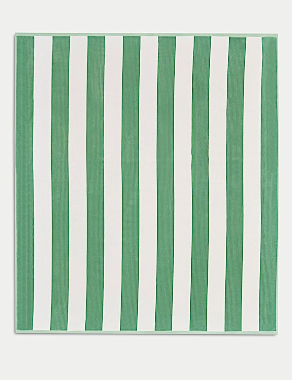 Pure Cotton Extra Large Striped Beach Towel - GR