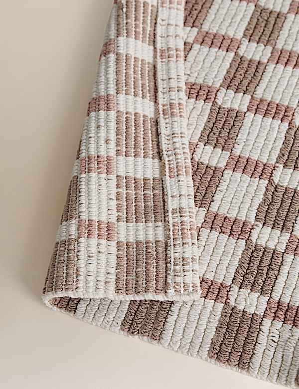 Pure Cotton Geometric Bath Mat - JP