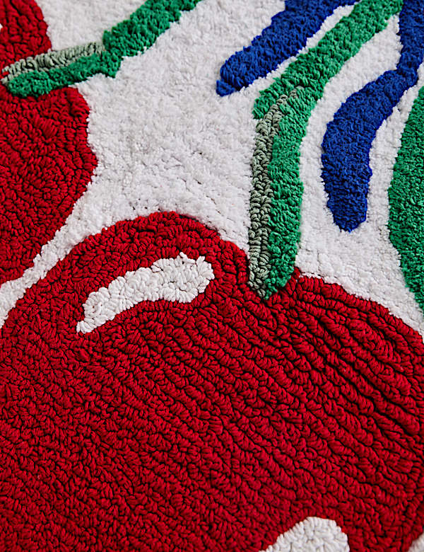 Pure Cotton Cherry Bath Mat - DK