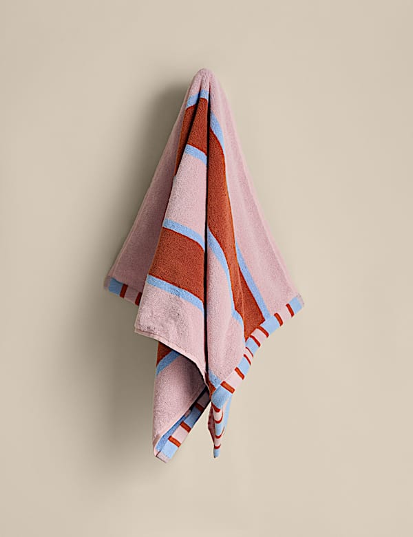Pure Cotton Reversible Striped Towel - AT