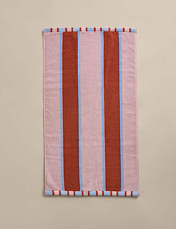 Pure Cotton Reversible Striped Towel - AT