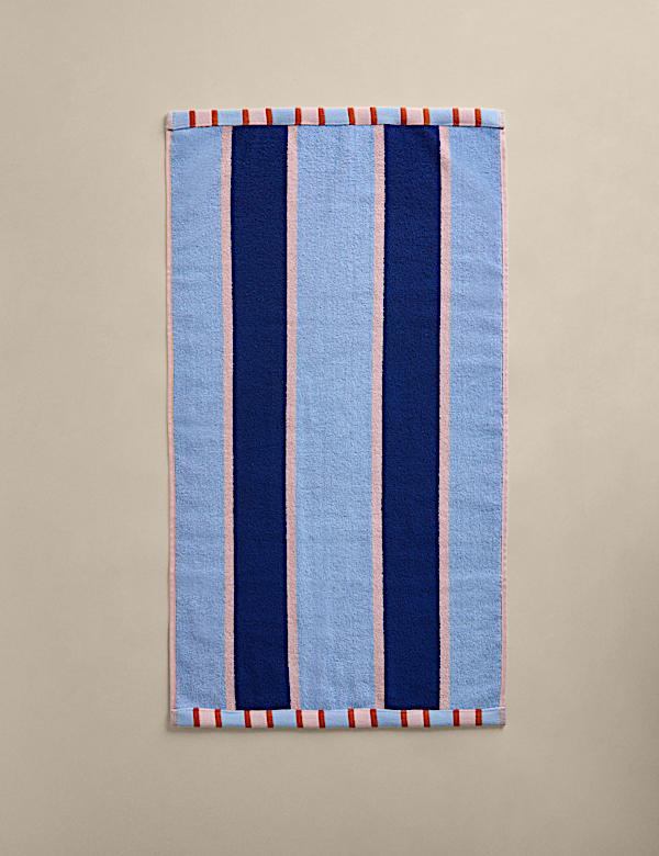 Pure Cotton Reversible Striped Towel - AT