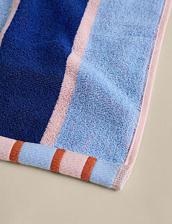 Pure Cotton Reversible Striped Towel - AT