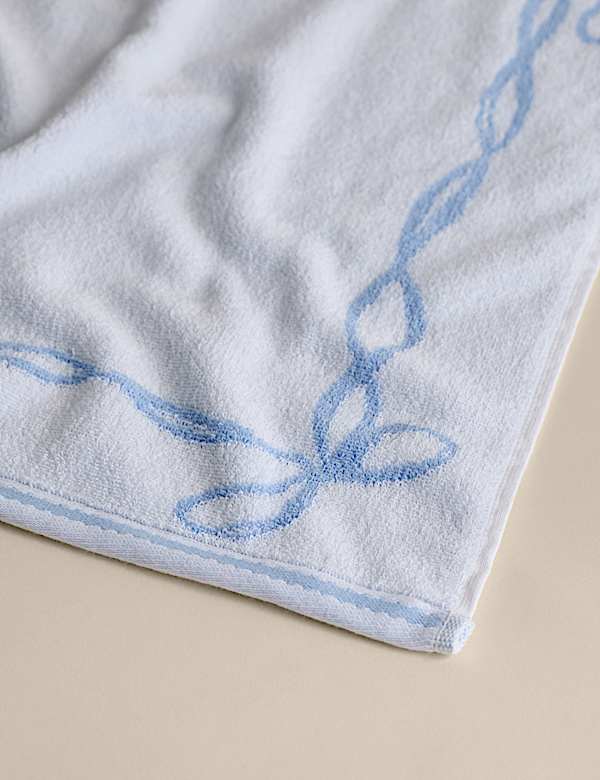 מגבת מכותנה טהורה עם דוגמת פפיונים - IL