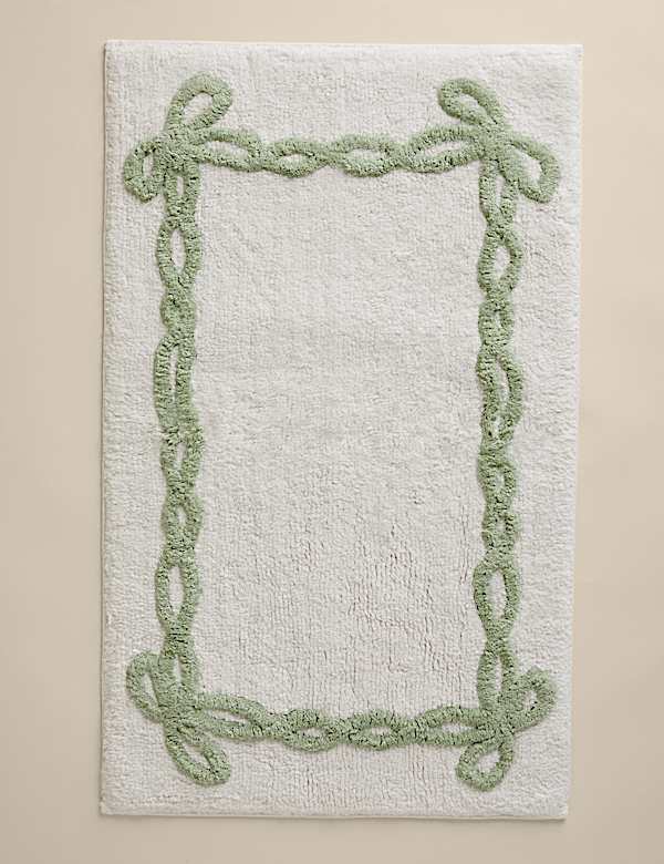 Pure Cotton Bow Bath Mat - VN
