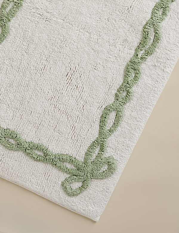 Pure Cotton Bow Bath Mat - VN