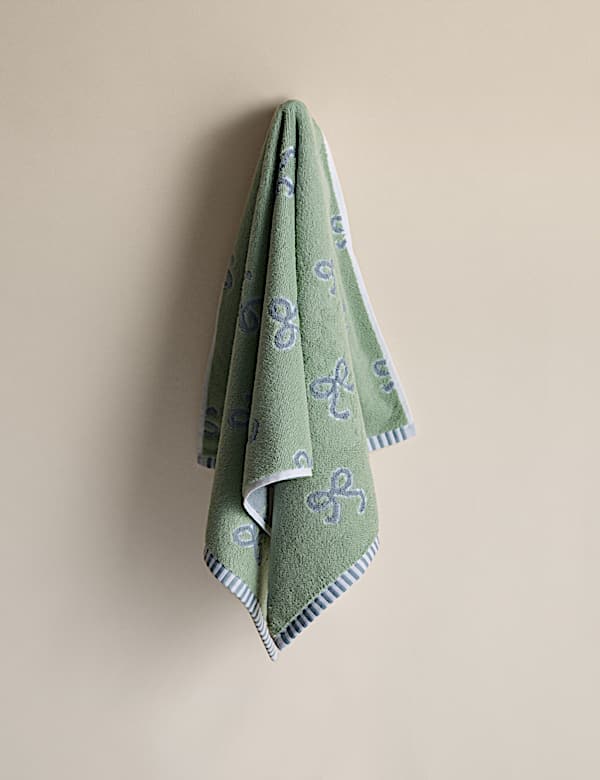 מגבת מכותנה טהורה עם דוגמת פפיונים - IL