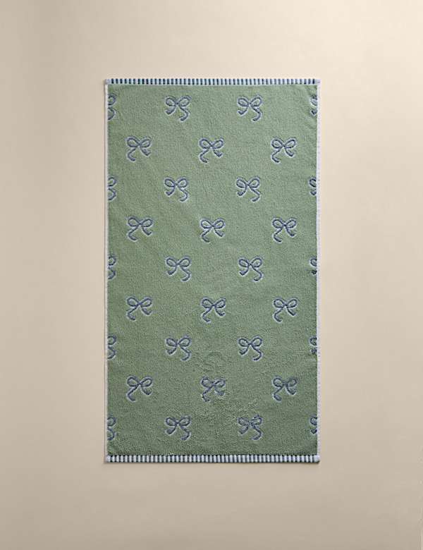 מגבת מכותנה טהורה עם דוגמת פפיונים - IL