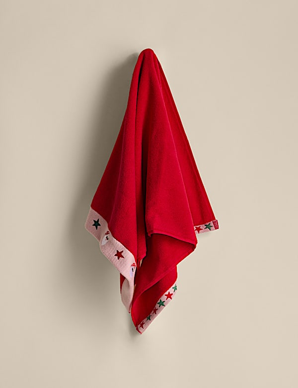 Pack de 2 toallas de mano navideñas 100 % algodón con texto “Santa Baby” - US