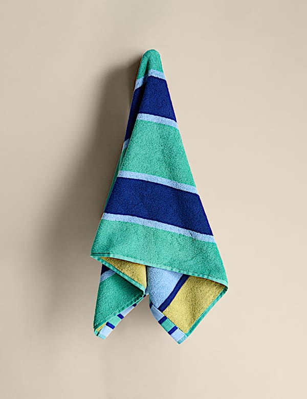 Pure Cotton Striped Reversible Towel - US
