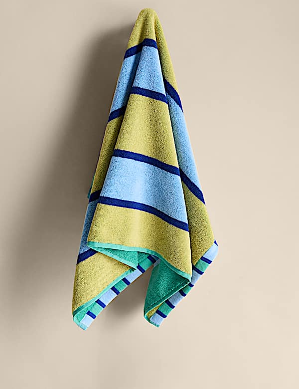 Pure Cotton Striped Reversible Towel - US