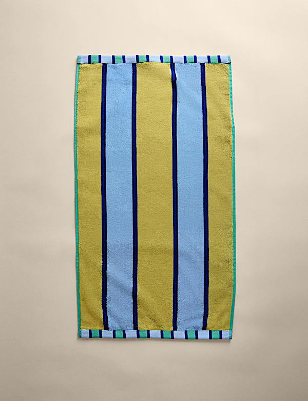 Pure Cotton Striped Reversible Towel - US