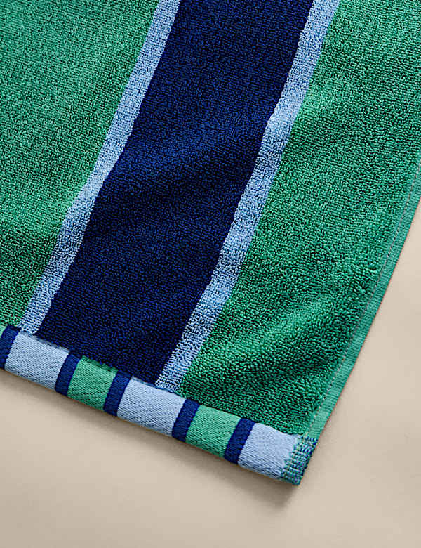 Pure Cotton Striped Reversible Towel - US