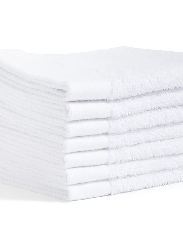 Set of 7 Pure Cotton Face Cloths - GR
