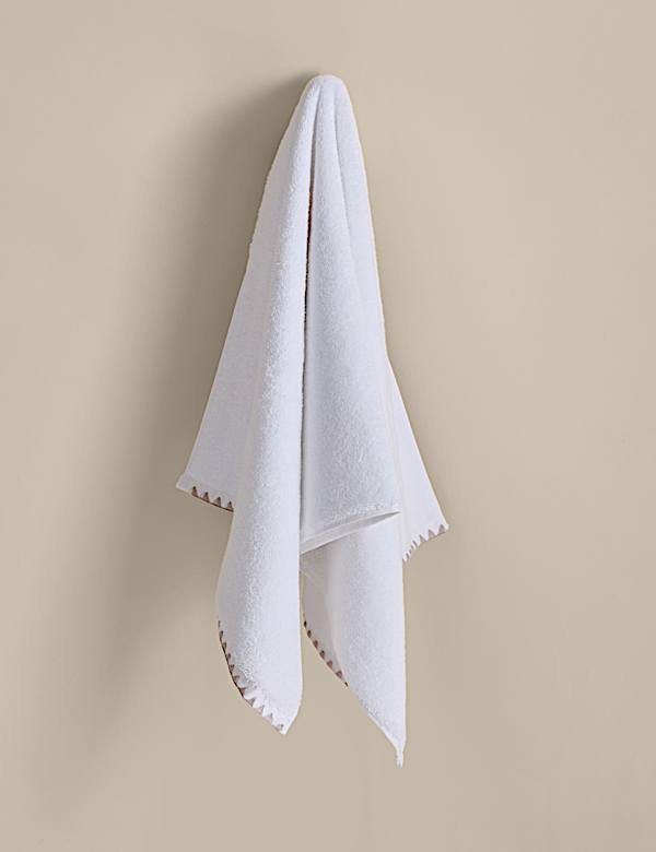 Egyptian Cotton Blanket Stitch Towel - MV