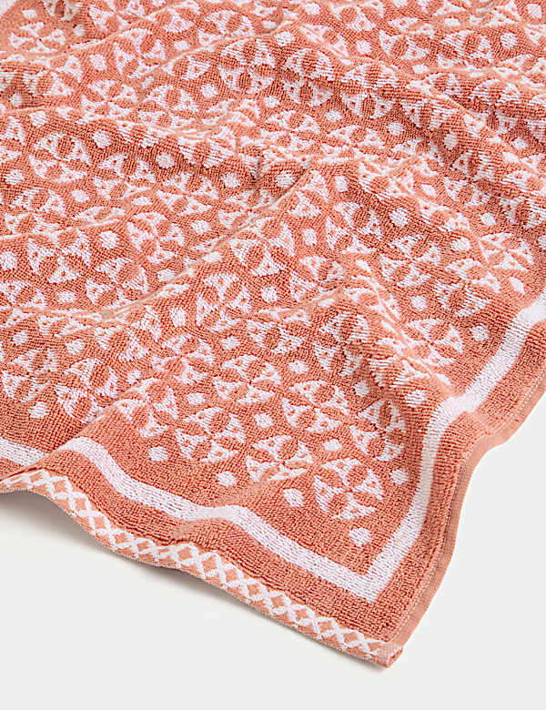 Pure Cotton Geometric Towel - BE
