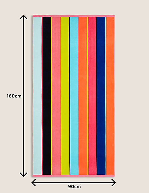 Pure Cotton Sand Resistant Striped Beach Towel