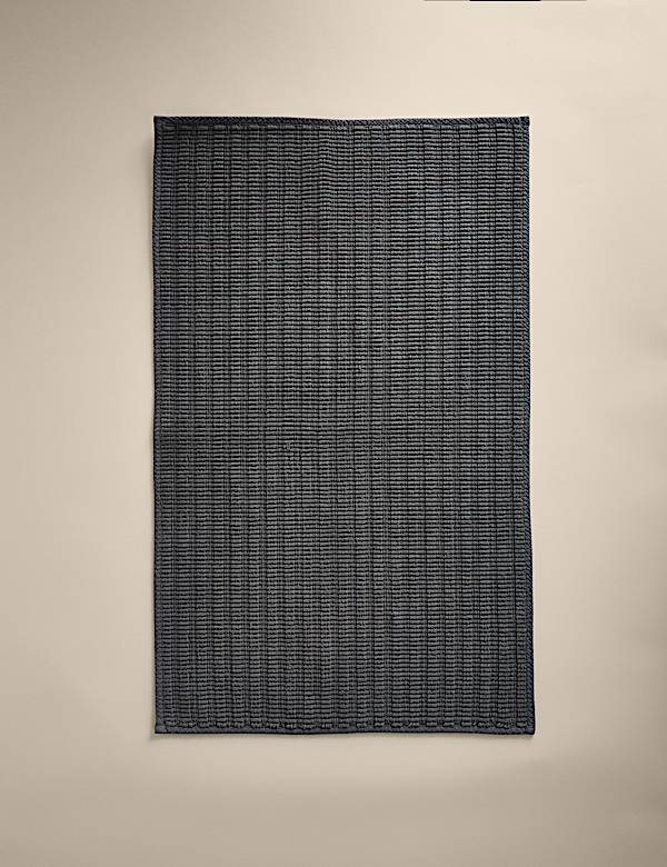 Pure Cotton Ribbed Woven Bath Mat - CN