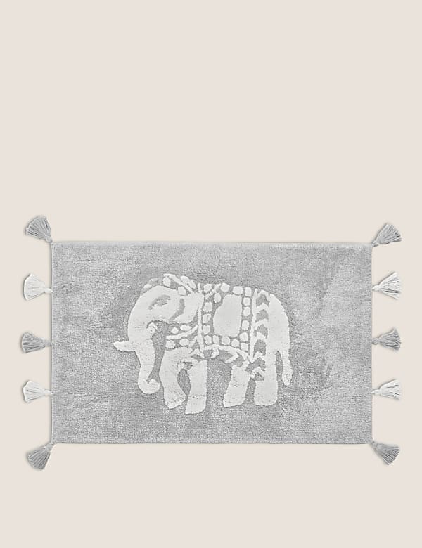 Priya Pure Cotton Elephant Bath Mat - GR
