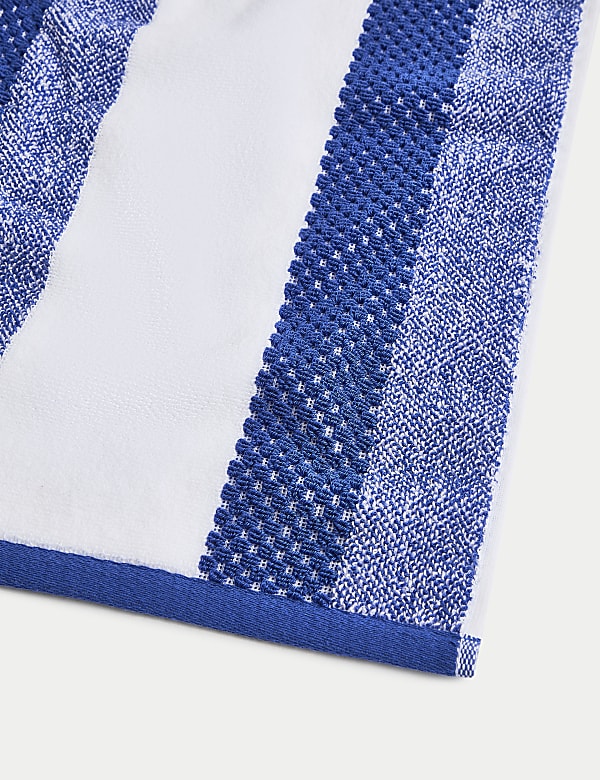 Pure Cotton Striped Textured Towel - DE
