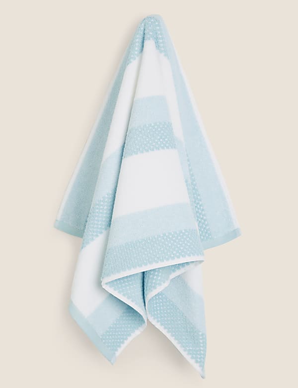 Pure Cotton Striped Textured Towel - NZ